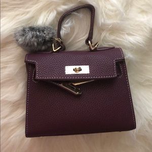 Burgundy trendy purse